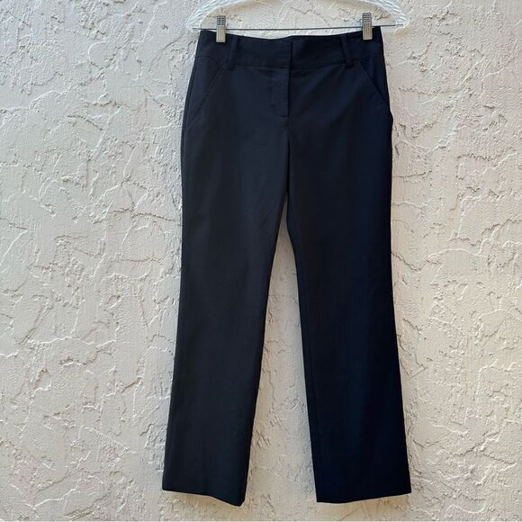 TORY BURCH Crop Pant Black Size 0 Stretch Office Business Casual Career - Picture 1 of 11